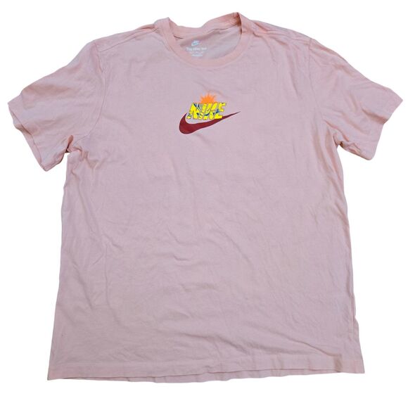 Nike Spring Break Mens T shirt Size XL Pink 2 sided Print FQ3748-697 Palm Trees - Picture 2 of 8